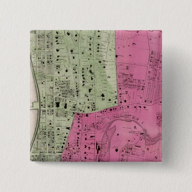 Yonkers, NY Atlas 2 Inch Square Button (Front)