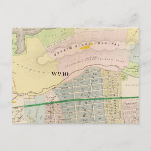 Yonkers NY Atlas Map Postcard