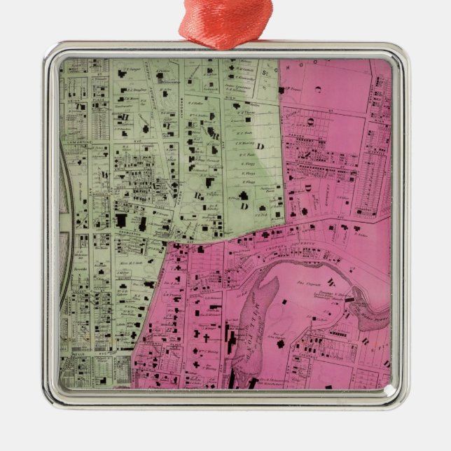 Yonkers, NY Atlas Metal Ornament (Front)