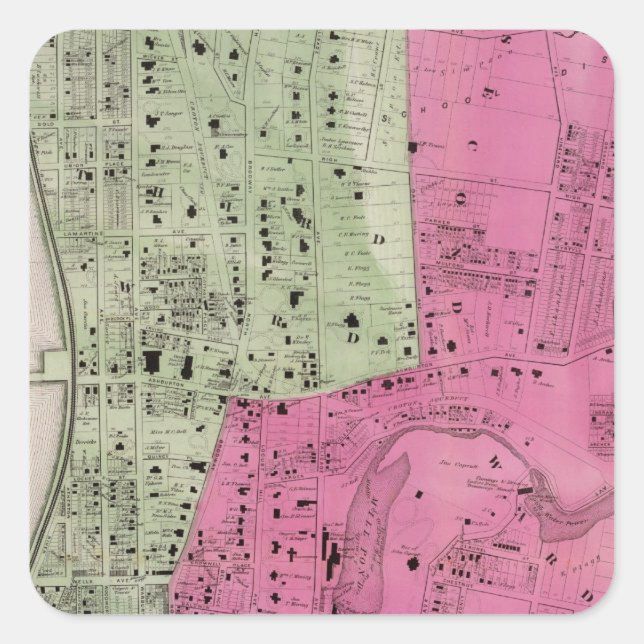 Yonkers, NY Atlas Square Sticker (Front)