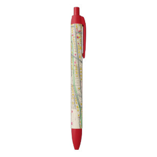 Yonkers NY Map Black Ink Pen