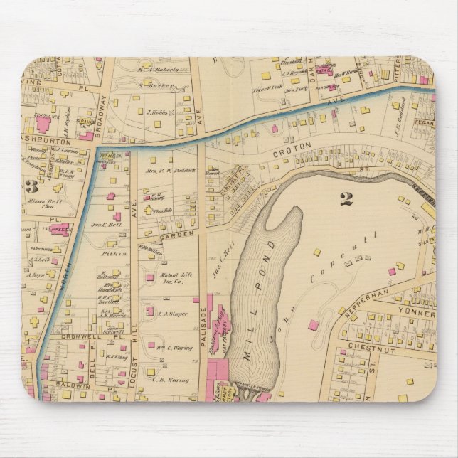 Yonkers wards 2-3, New York Mouse Pad (Front)