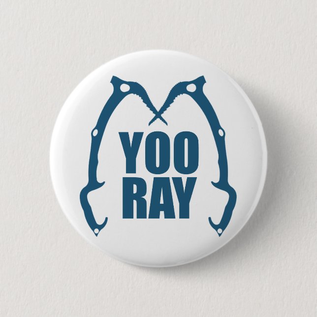 Yoo Ray (Ouray) Ice Climbing 2 Inch Round Button (Front)