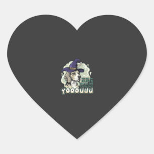 Yooouuu Ghosts Beagle Dog Purple Witch Hat Hallowe Heart Sticker