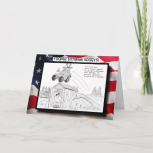 Yooper Extreme Sports! Outhouse Jump Greeting Card