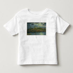 York Beach View of the Nubble Lighthouse at Toddler T-shirt