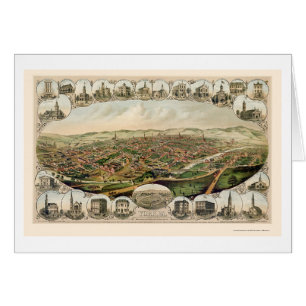 York, carte panoramique de PA - 1879
