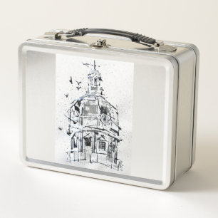 York County Courthouse Dome / Artist Larry Lerew Metal Lunch Box