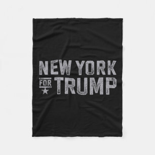 York For Trump 2024 New Yorkers Love Heart Trump  Fleece Blanket