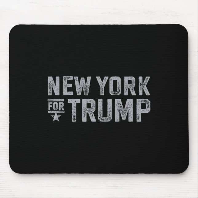 York For Trump 2024 New Yorkers Love Heart Trump  Mouse Pad (Front)