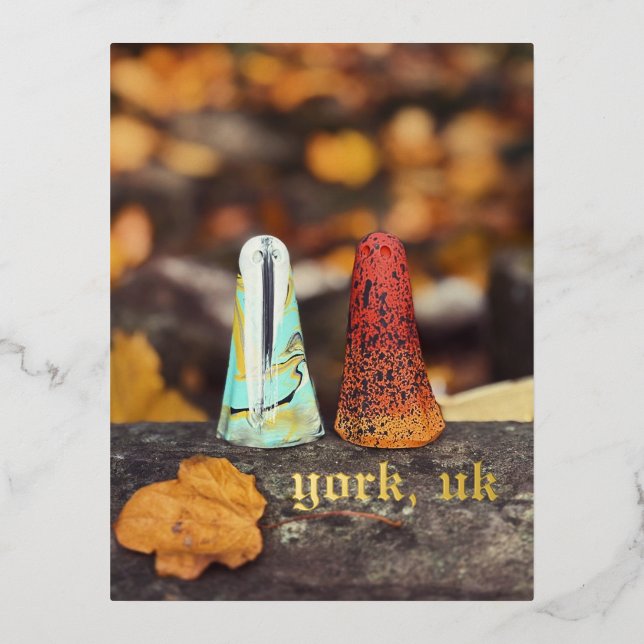 York Ghosts UK Foil Postcard Halloween Spooky  (Front)