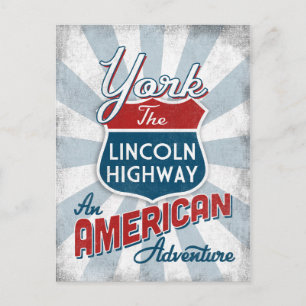 York Lincoln Highway Vintage America Pennsylvania Postcard