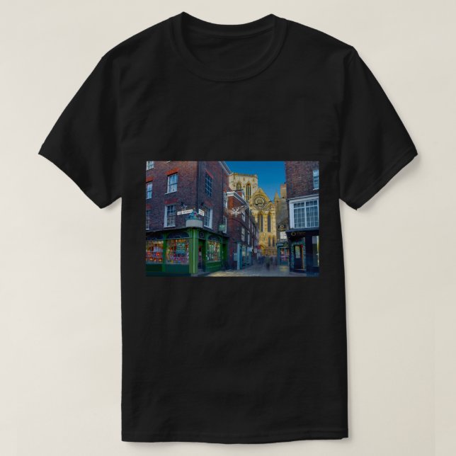 York Minster and Surrounding Streets  T-Shirt (Design Front)