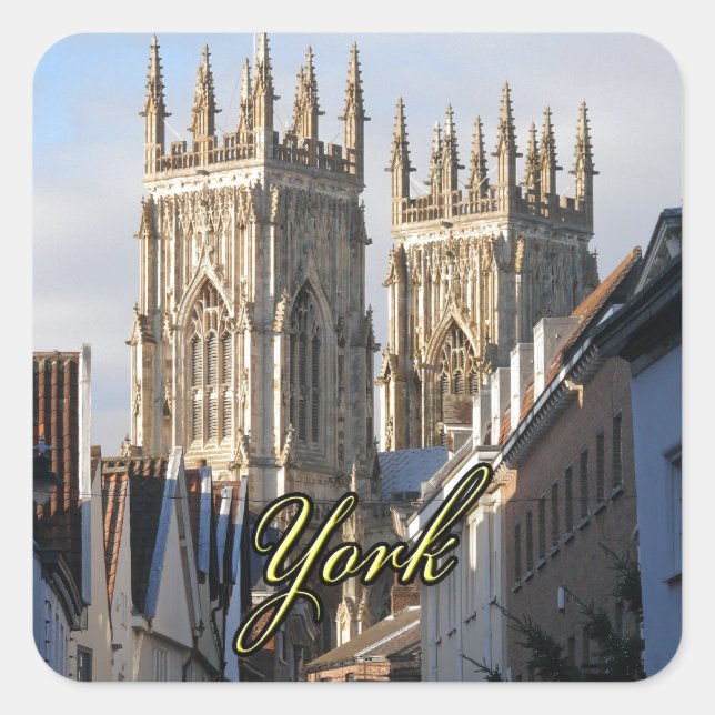 York Minster England Square Sticker (Front)