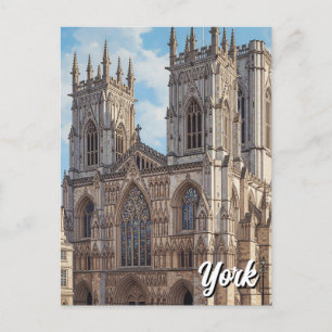 York Minster England Travel Postcard