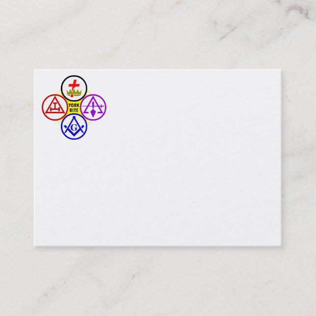 York Rite Bodies Logo Business Card (Front)