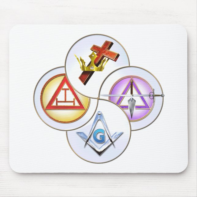 York Rite Digital Pinwheel Mouse Pad (Front)