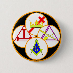 York Rite Mason 2 Inch Round Button