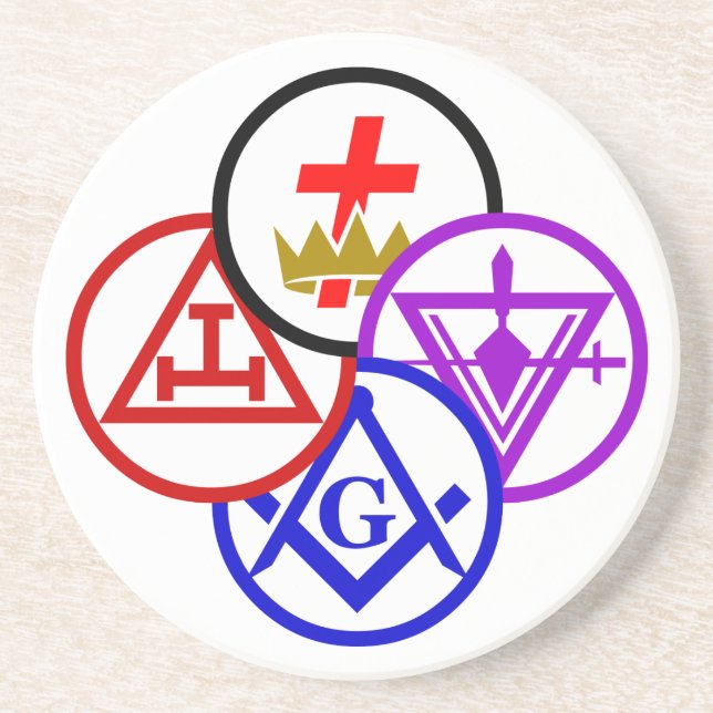 York Rite Pinwheel Coaster (Front)