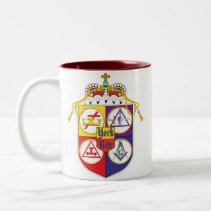 York Rite shield Two-Tone Coffee Mug
