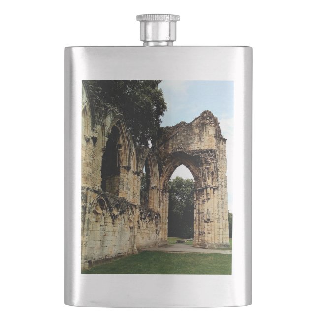 York ruins hip flask (Front)