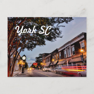 york south carolina postcard
