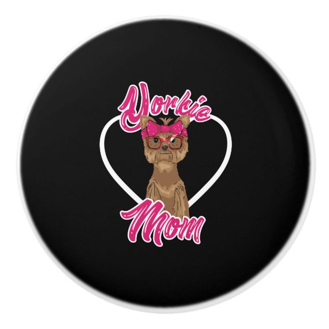 Yorki Mom Ceramic Knob (Front)