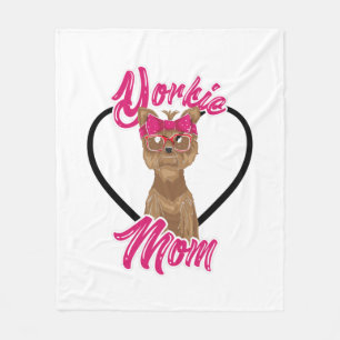 Yorki Mom Fleece Blanket