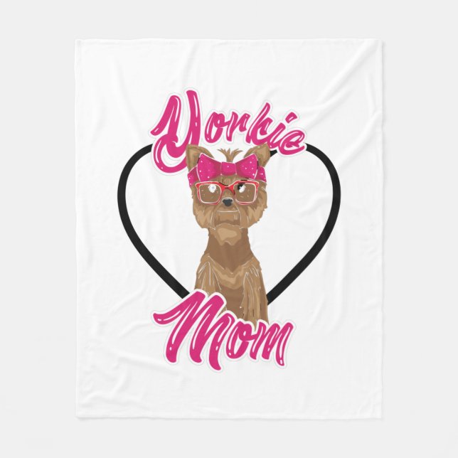 Yorki Mom Fleece Blanket (Front)