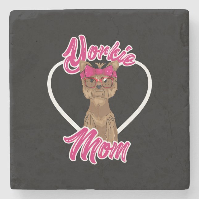 Yorki Mom Stone Coaster (Front)