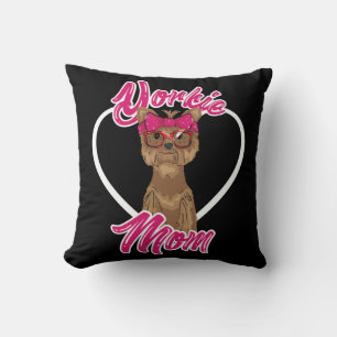 Yorki Mom Throw Pillow
