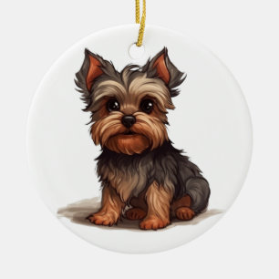 YORKIE -993- CERAMIC ORNAMENT