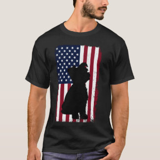 Yorkie American Flag Patriotic 4th Of July Yorkshi T-Shirt