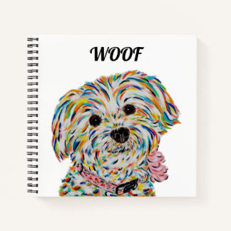Yorkie Bichon Dog Square Notebook