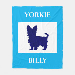 Yorkie blanket. Personalized dog or child's name. Fleece Blanket