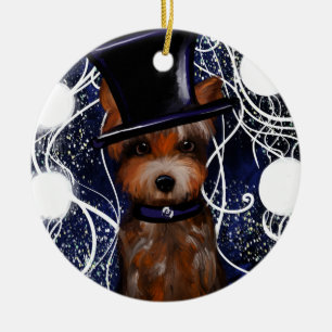 YORKIE           CERAMIC ORNAMENT