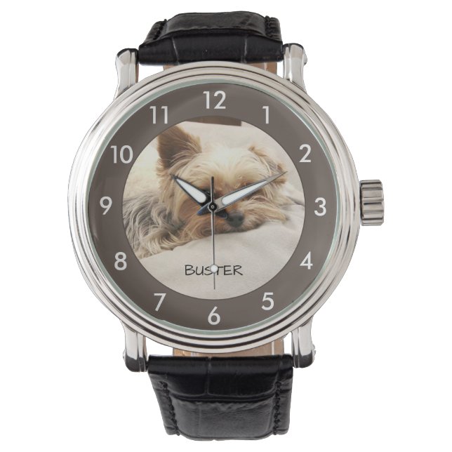 Yorkie Chien Montre Personnalisée (devant)