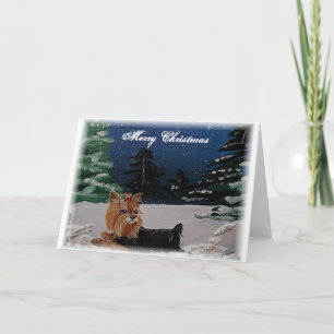 Yorkie Christmas Card