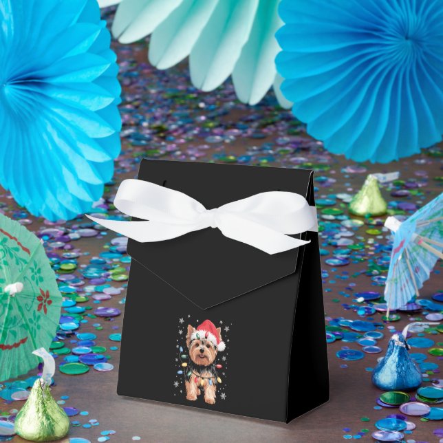 Yorkie Christmas Dog Long Xmas Gift Favor Box (Party)