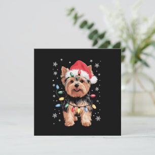 Yorkie Christmas Dog Long Xmas Gift Invitation