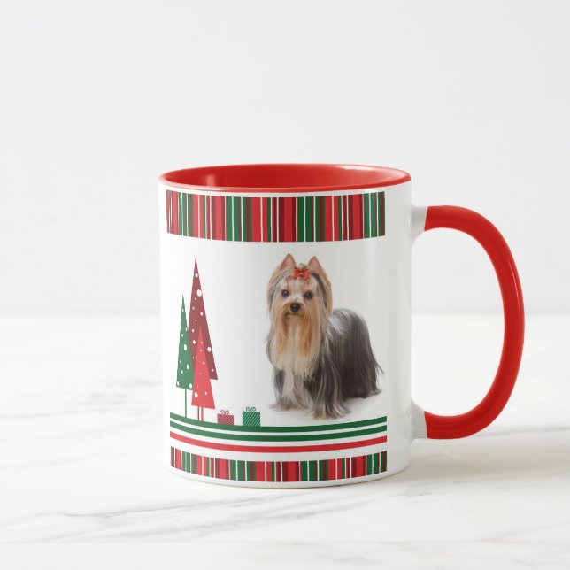 Yorkie Christmas Mug (Right)