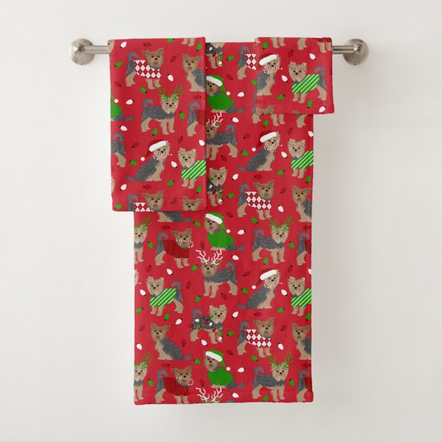 Yorkie Christmas Yorkshire Terrier Dog (En situation)