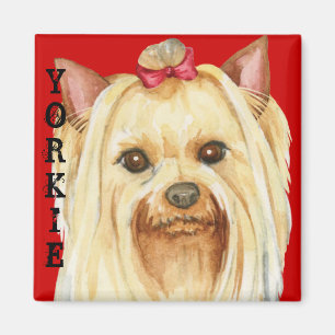 Yorkie Colour Block Magnet