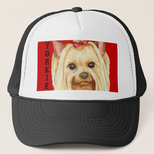 Yorkie Colour Block Trucker Hat (Front)
