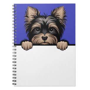 Yorkie Cute Peeking Yorkshire Terrier Dog Lover Notebook