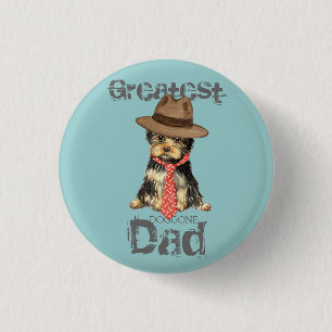 Yorkie Dad 1 Inch Round Button