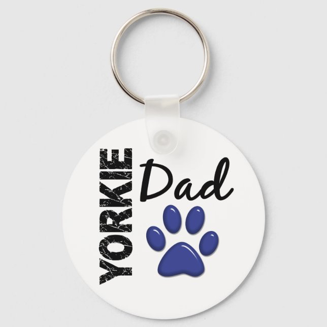 Yorkie Dad 2 Keychain (Front)