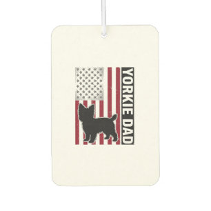 Yorkie Dad Patriotic Vintage Engraving Dog Shirt D Air Freshener