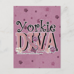 Yorkie DIVA Postcard