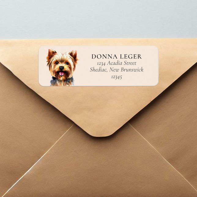Yorkie Dog Adresse personnalisée (Créateur téléchargé)